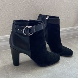 SAM EDELMAN “SHALEIGH” BLACK LEATHER BOOTS SIZE 8 1/2 M